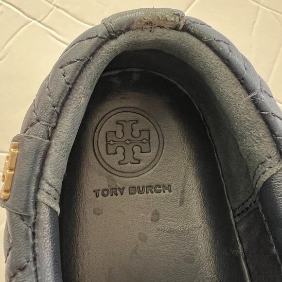 Women Tory Burch Navy Leather sneakers  - size 8 - Picture 7 of 12